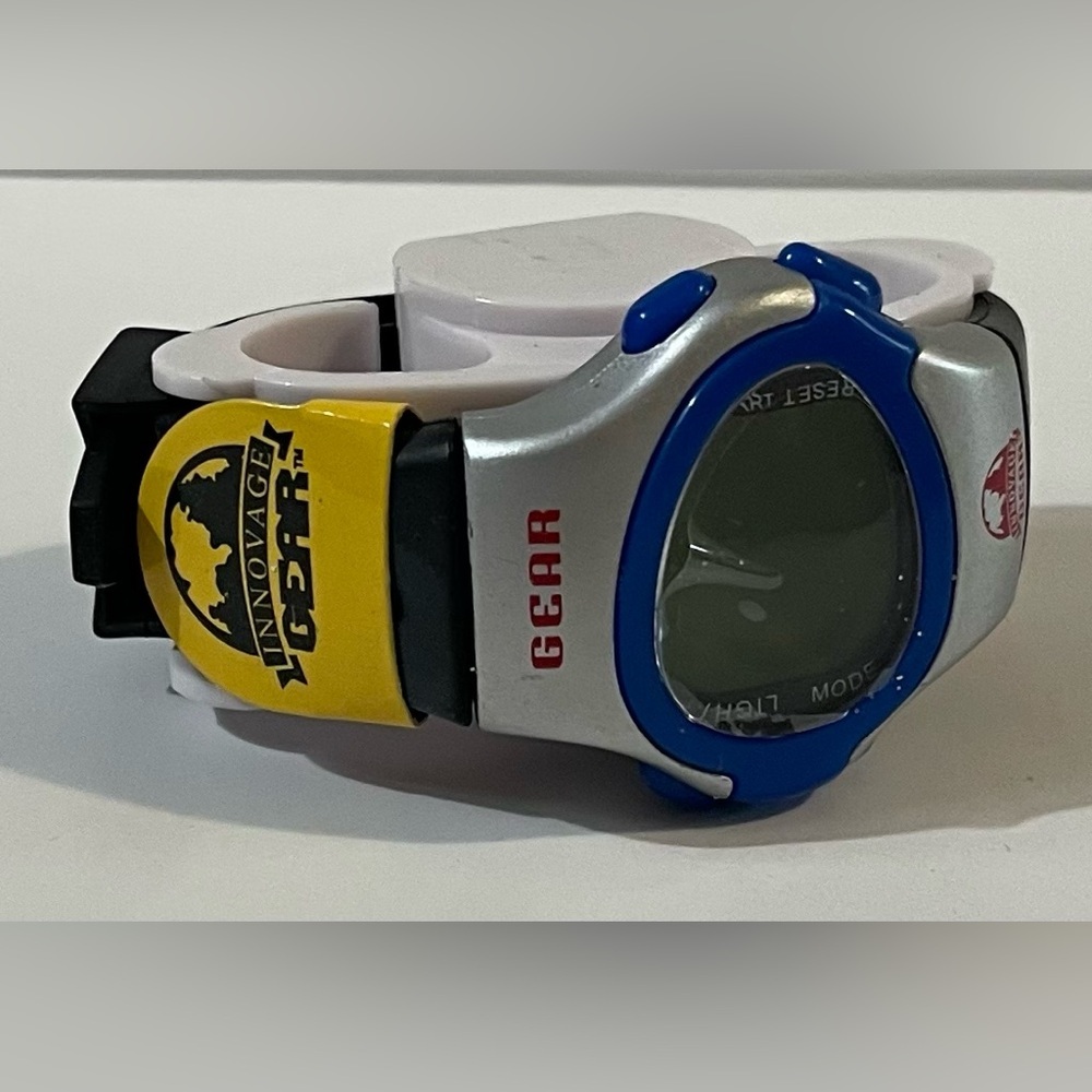 NEW Innovage Gear Blue and Silver Digital Watch